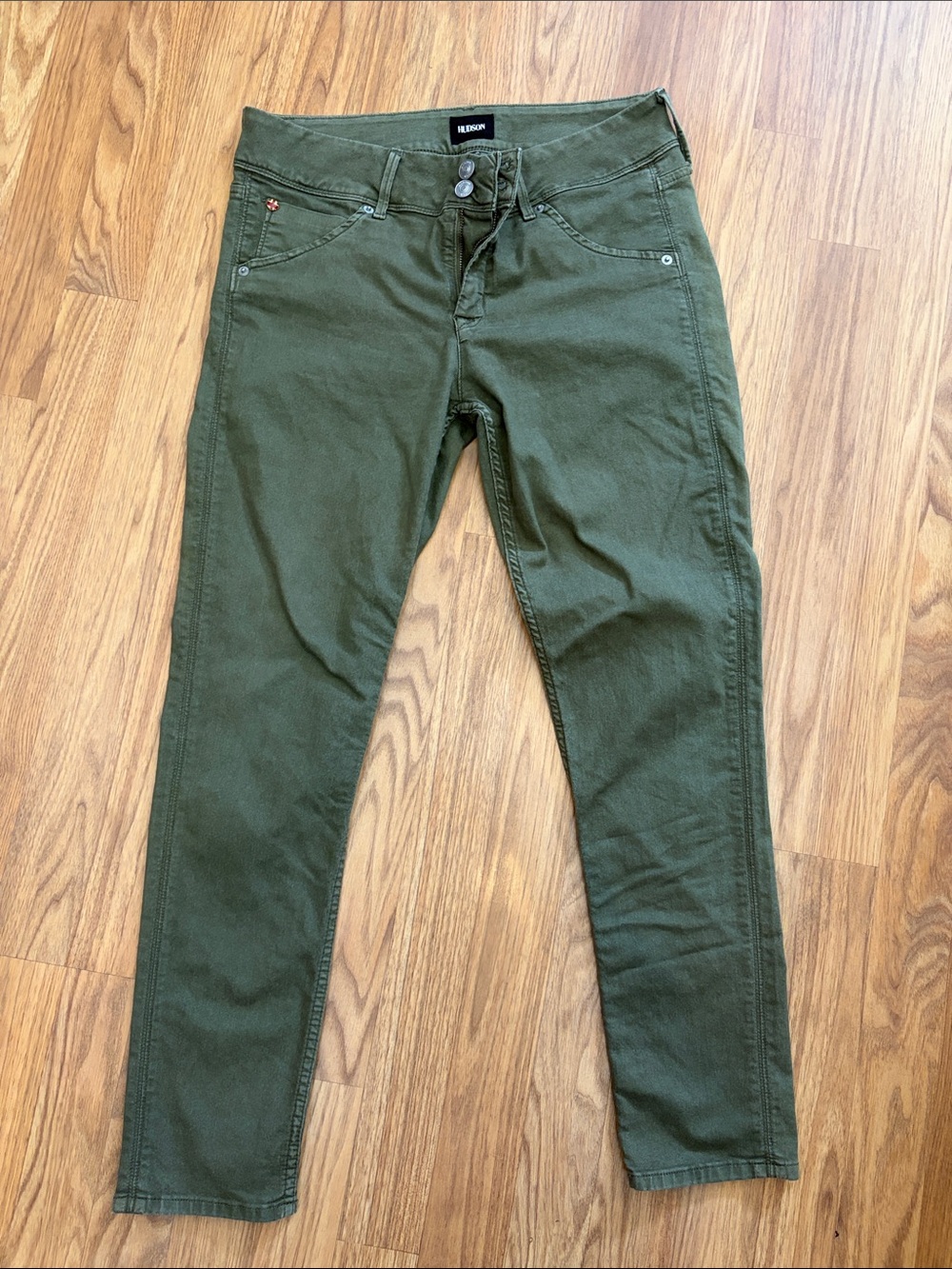 Hudson Jeans Women's Olive Green Skinny Jeans
